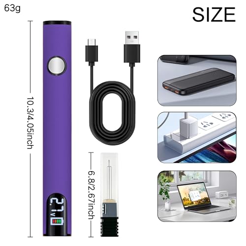 Wlizyzfhy Rechargeable Thread Burner kit，Tool Burning Pen(Purple) - color: Purple