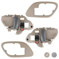 APPERFiT Interior Door Handle w/Bezel Kit (Tan) Compatible with 1995-2002 Chevy Chevrolet GMC Truck C1500 C2500 C3500 K1500 K2500 K3500 Suburban Tahoe Yukon 15708051 15708052 - color: Tan