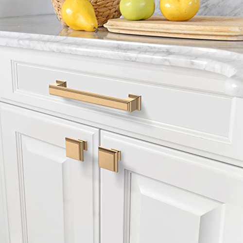 Amerdeco 6 Pack Champagne Bronze Cabinet Pulls 5" - color: Champagne Bronze, size: 5" hole center, style: 6 Pack