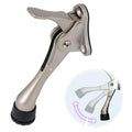 HA SHI One Touch Kickdown Door Stopper, Satin Nickel, 4 Inch, 1 Pack - color: Satin Nickel, size: 4 INCH X 1 PACK