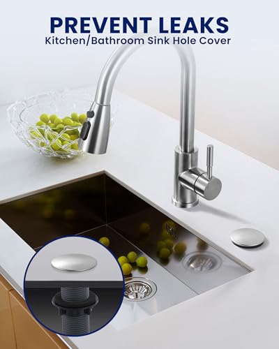 Kitchen Sink Hole Cover, Silver Faucet Hole Cover - color: Silver