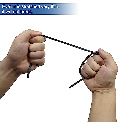 Window Screen Spline, 0.125" x 100' Replacement Round Black Window Screen Retainer Spline, Window Screen Repair Tool - size: 0.125" x 100'