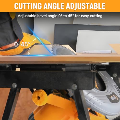 Hoteche 9-Inch Circular Saw 3-HP Heavy Duty Portable Table Saw with Saw Blade for Desktop Use - size: 9-1/4-Inch