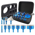 Tile Hole Saw Kit Diamond- BRSCHNITT 11pcs Diamond Core Drill Bit for Porcelain Tile Ceramic Marble Granite Drilling Triangle Shank - size: 6/8/10/25/28/32/35/45/65D+20F+50C