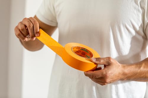 FrogTape ProGrade Orange Painters Tape 1 Inch Wide (0.94 in x 60 yd), High Adhesion Masking Tape for Indoor & Outdoor Applications, Orange, 6 Roll Pack (105673) - size: 6 Rolls, 0.94" x 60 Yds