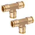 Brass DOT 5/8" Tee Union Push to Connect Air Brake Line Fitting - color: DOT Union Tee, size: 5/8" Od