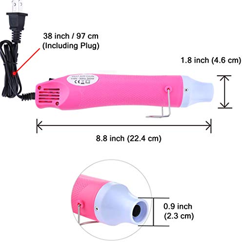 Bubble Removing Tool for Epoxy Resin and Acrylic Art, DIY Glitter Tumblers, Specially-Designed Heat Gun for Making Acrylic Resin Travel Mugs Tumblers to Remove Air Bubbles (Pink) - color: Pink