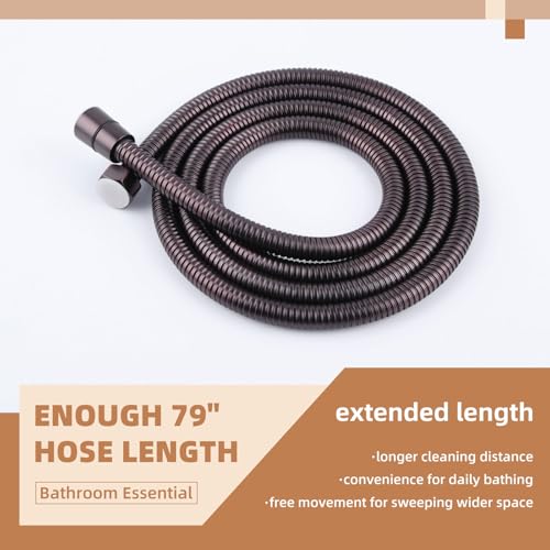 Angle Simple Handheld Shower Hose Replacement, 79 Inches, Oil Rubbed Bronze - color: Oil Rubbed Bronze, size: 79 Inch