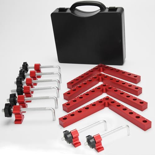 4 Pack 5.5" 90 Degree Corner Clamps for Woodworking with Box
