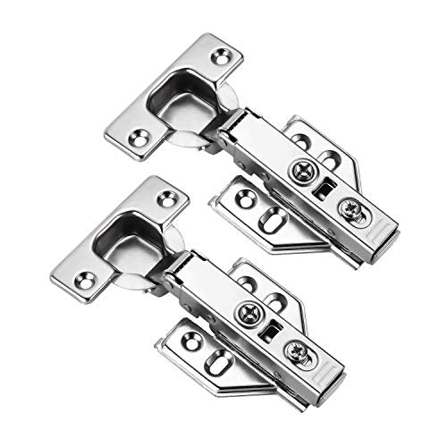 20Pcs Soft Close Full Overlay Cabinet Hinges with Clip-On Plate - color: Full Overlay, size: 20 Pieces