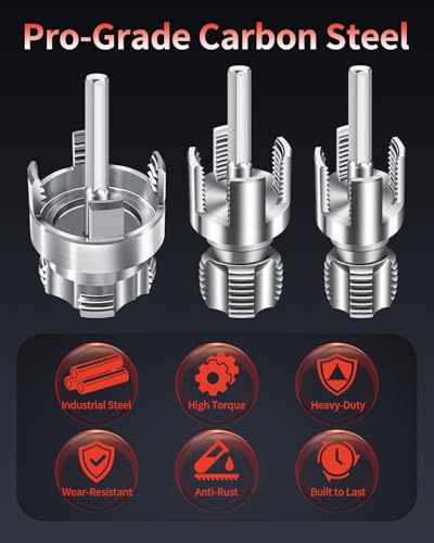 3PCS PVC Pipe Threader Kit for Drill,Internal & External Threads