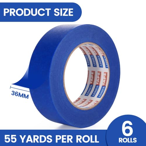 ADHES Blue Masking Tape Painter Tape 1.5in 14Day UV-Anti - size: 36mm x 50m