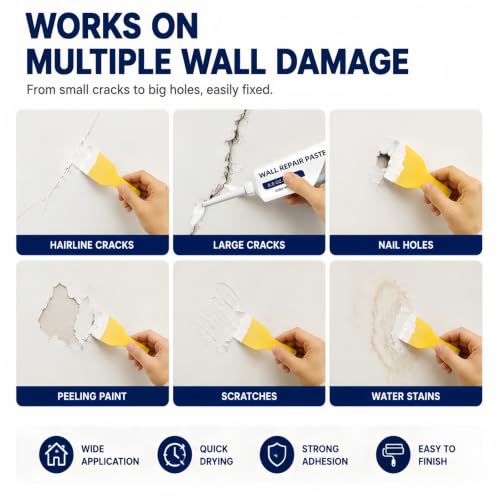 2PCS Drywall Repair Kit, Multi-Functional Quick-Drying Wall Mending Agent