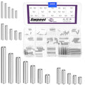 Swpeet 110Pcs 304 Stainless Steel M2/M3/M4/M5 Dowel Pins Assortment Kit - Metric Cylindrical Pins for Shelf Support, Furniture Assembly & Industrial Maintenance ( Includes Storage Box) - size: M2