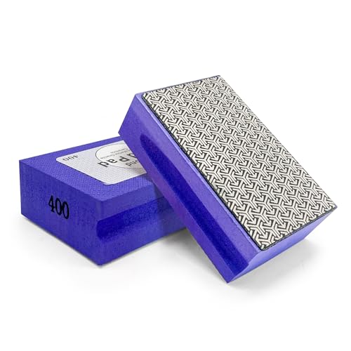 Diamond Hand Polishing Pads,Diamond Sanding Pads 400 Grit 1pcs - color: purple