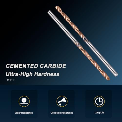 PATIKIL 1.5mm Drill Bit Carbide for Stainless Steel Hard Metal 130° 10 Pack - size: 1.5mm