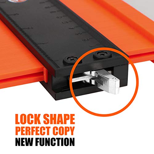 Saker Contour Gauge Profile Tool with Lock 10Inch, Father's Day Packaging | Precisely Copy Irregular Shape Duplicator,Father's Day Gift for Woodworking Tracing,Tool for DIY Handyman, Construction - style: 10INCH FATHER'S DAY