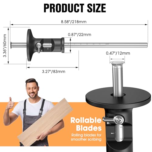 Simple Version Wheel Marking Gauge for Woodworking with 0.2mm Adjustment