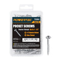 POWERTEC 150 PK Pocket Hole Screws, Maxi-Loc Head, #2 Square Drive, 1-1/2" Coarse Thread for Pocket Hole Jig, 1" Thick Tabletops, Bar Tops & Counters (72264) - style: 150PK 1-1/2" Coarse Maxi-Loc Screws