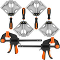 6 Pcs Right Angle Clamps 90 Degree with 6 Inch Bar Clamps