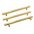 Goldenwarm 10 Pack 8 Inch Gold Cabinet Handles Brushed Brass Kitchen Pulls - color: Gold, size: 8 Inch Hole Center