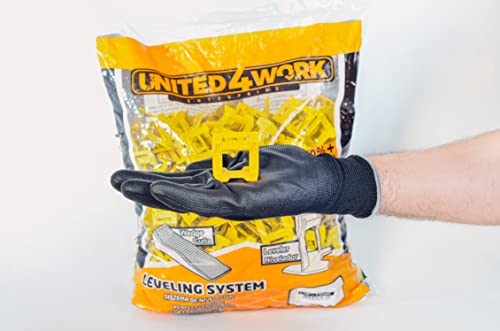 Tile Leveling System 1/16" - Professional And DIY Kit - Includes 2000 Tile Leveling Clips - Easy To Use Tiling Installation Tools - (1,5 mm) - Only Clips - size: 2000 Pcs 1/16" (1,5 mm)