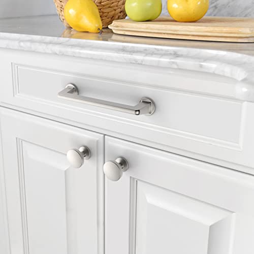 Asidrama 10 Pack Brushed Satin Nickel Kitchen Cabinet Knobs for Dresser Drawers - Zinc Hardware - color: Brushed Satin Nickel, style: 10 Pack