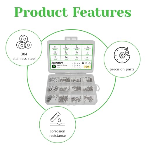 600Pcs 304 Stainless Steel Metric Micro Screws Nuts Assortment, M1 M1.2 M1.4 Sizes, Micro Phillips Head Pan Head Screws, Fully Threaded Kit for Arduino, RC Models, Electronics - size: M1/M1.2/1.4-600Pcs