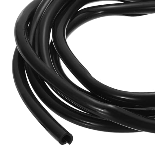 MECCANIXITY 3 m Split Silicone Cable Sleeve Tubing, ID 8mm Black Split Silicone Tube Cord Organizer Wire Shielding Sheathing Wrap for USB Charge Power Cord Audio Video Cable - color: Black, size: 8mm*3m