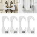 4 Pack Cabinet Locks with Combination Baby Proof Cabinet Door Lock Multifunctional Adjustable Child Safety Lock Knobs Door Lock for Knob Handle (White) - color: White