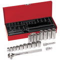Klein Tools 65508 3/8-Inch Drive Socket Wrench Set with 6-Point, 12-Point, and 6-Point Deep Sockets in SAE Sizes, Case Included, 20-Piece - size: 3/8-Inch, style: 20-Piece