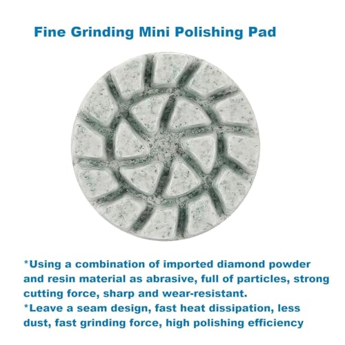1inch 25mm Mini Diamond Polishing Pad 16Pcs/Set, 7 Different Grit 50#-3000# Water Sanding Discs & M6 Thread 3mm/6mm Shank Hook & Loop Backing Holder for Detail Fine Grinding - style: 3mm 6mm Shank 7Grit