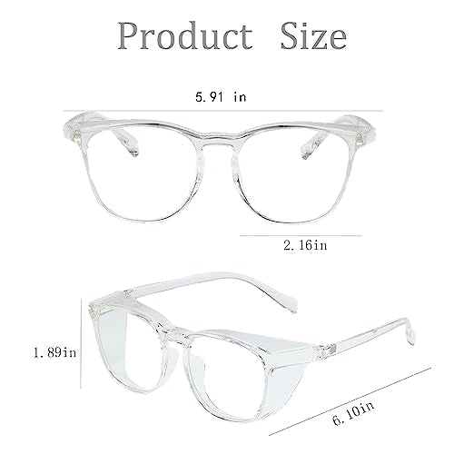 Safety Glasses for Men Women, Anti Fog Safety Goggles Comfortable Blue Light Blocking UV Protective Adult Nurse - color: Black Pink 3pack