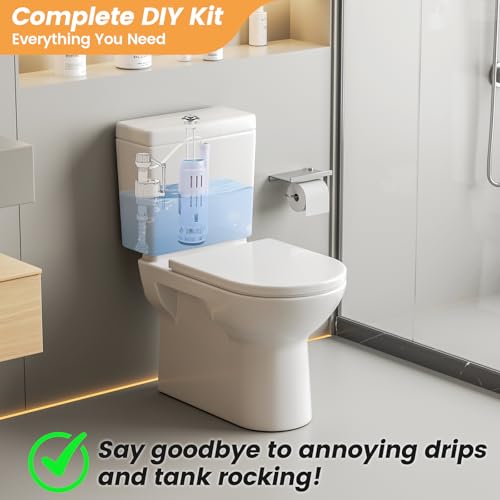2-Inch Dual Flush Valve Replacement Kit for 2-Piece Toilets, Toilet Repair Kit Inside Tank with Push Button, Gasket & Bolts,Compatible with Glacier Bay, American Standard, and Toto - size: 2 Inch