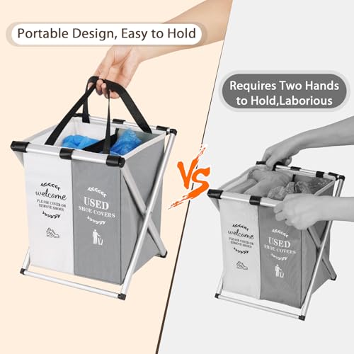 Natheeph Shoe Cover Dispenser + 10 Shoe Covers Disposable for Real Estate - color: Beige, Gray