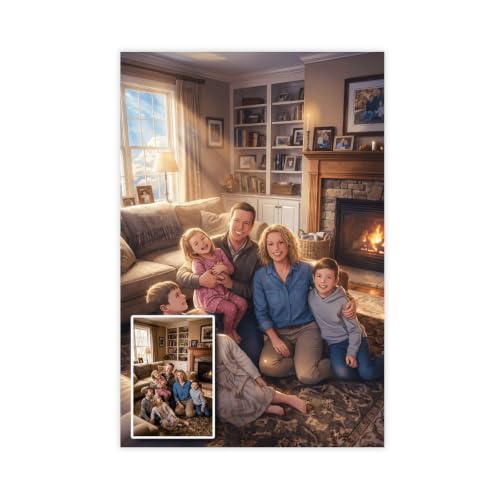 Dreamy Anime Style Canvas Painting from Photo Custom Decor - color: Dreamy Anime