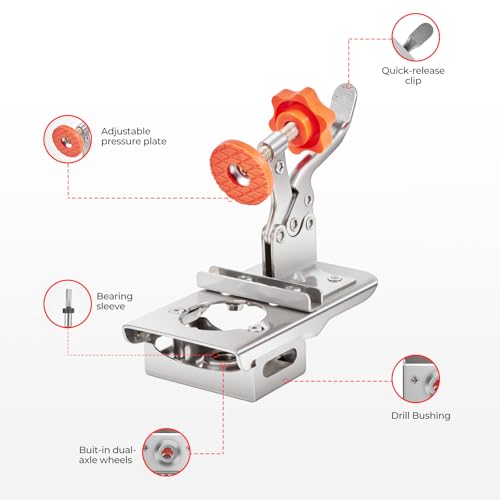 Imbot Metal Concealed Hinge Clamp Fixture Precision Locking Cabinet, Adjustable Punch Locator Positioning Tool Easy Cabinet Hinge Clamp for Woodworking Hardware Jig Installation Tool