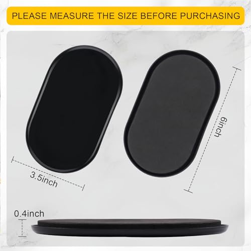8PCS Furniture Sliders, 3-1/2" x 6" Furniture Movers Sliders on Carpet | Anti-Scratch & Labor-Saving, Reusable, Fits Round & Square Furniture Legs, Heavy Moving Pads for Sofa, Bed, Table & Desk - color: Black (for Carpet)