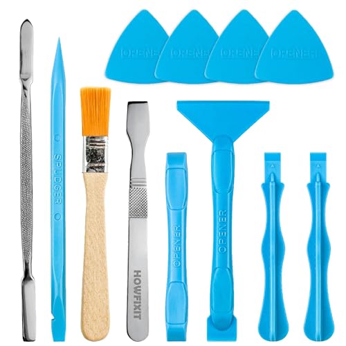 HowFixit 12-in-1 Electronics Opening Tool Kit, Professional Anti-Static Spudger Set with Plastic & Metal Pry Tools for Laptop, MacBook, PC, PS4, PS5, Xbox, Switch, Controller Repair - color: 12-in-1