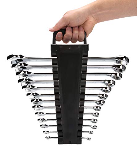 Steelman Pro 13-Piece SAE 6-Point Combination Wrench Set, 1/4, 5/16, 3/8, 7/16, 1/2, 9/16, 5/8, 11/16, 3/4, 13/16, 7/8, 15/16, and 1-inch Sizes, Full Polish Chrome - size: 13-piece SAE Set