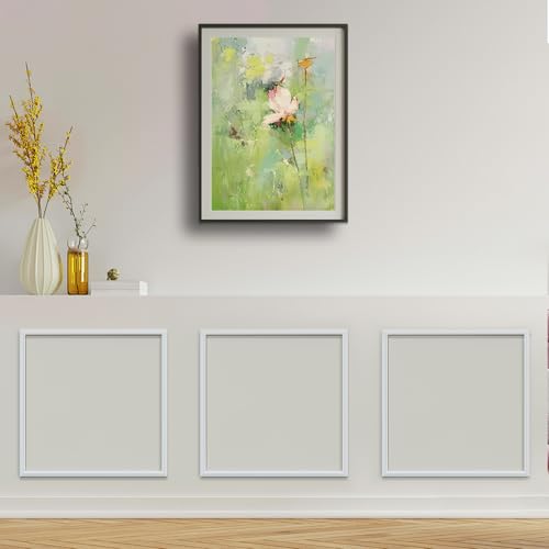 Melkus Peel and Stick Wall Molding Kit, 3 Sets 24" x 24" Precut Wainscoting Panels, Self Adhesive Molding Trims for Interior Wall Décor - size: 3 Set/24"x24"