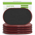 Furniture Sliders, 9 1/2" Sliders for Carpet Hardwood Floors Large Heavy Furniture, Reusable Heavy-Duty Gliders Movers Plastic Moving Pads Protectors (4 PCS 9 1/2" Brown) - size: 4 PCS 9 1/2" Brown