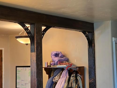 30 inch x 18.8 inch Heavy Duty Shelf Brackets , Max Load 1100 Lbs ,Premium Alloy Metal Mantel Brackets (Set of 2) Fireplace Mantel Brackets (Thickness 0.32 inch/ 8mm) - size: 30 inch x 18.8 inch