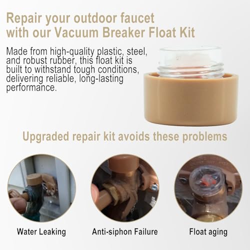 RK-17VB Vacuum Breaker Float Kit, Anti-Siphon Wall Faucet Repair Kit, Anti Siphon Valve Repair Kit, Compatible with Woodford Model 17 (4 Packs) - size: RK-17VB