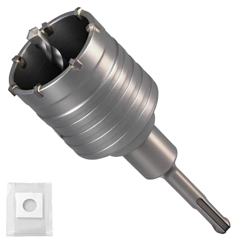 Professional 2-3/8" (60mm) Concrete Hole Saw 110mm SDS Plus & Dust Bag - size: 2-3/8" (60mm)