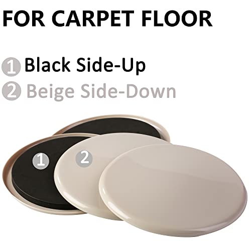 8pcs 7in. Carpet Sliders - Furniture Protectors & Movers