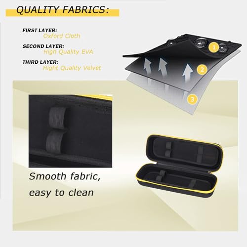 Hard Storage Case for HURRICANE/MECHEER/WFOEJEJ/WORKPRO/Milwaukee Wood Chisel Set - Travel Box Suitable for 4/8 Piece&Complete Sets of Chisels(Box for Sale) (Black & Yellow, S (4 PCS)) - size: S (4 PCS)