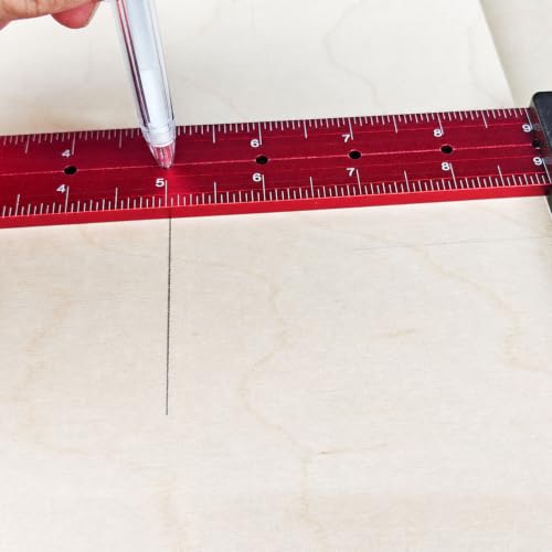 Combination Square 12 Inch, Precision Woodworking Square with Support Lip