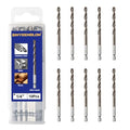 1/4 inch Cobalt Drill Bit for Metal and Hard Steel(10pcs),Hex Shank Quick Change M35 HSS Twist Impact Drill Bit Set,with Storage Case - size: 1/4(10pcs)