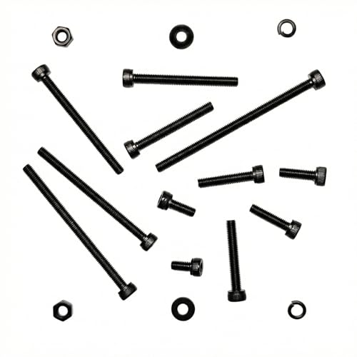 830 Pcs Metric Machine Screws Assortment Kit, M3x6/8/10/12/16/20/25/30/35/40/45/50 mm Grade 12.9 Alloy Steel Hex Socket Cap Head with Nuts and Bolts, Lock & Flat Washers for DIY, 3D Printer - size: M3x6/8/10/12/16/20/25/30/35/40/45/50mm 830pcs